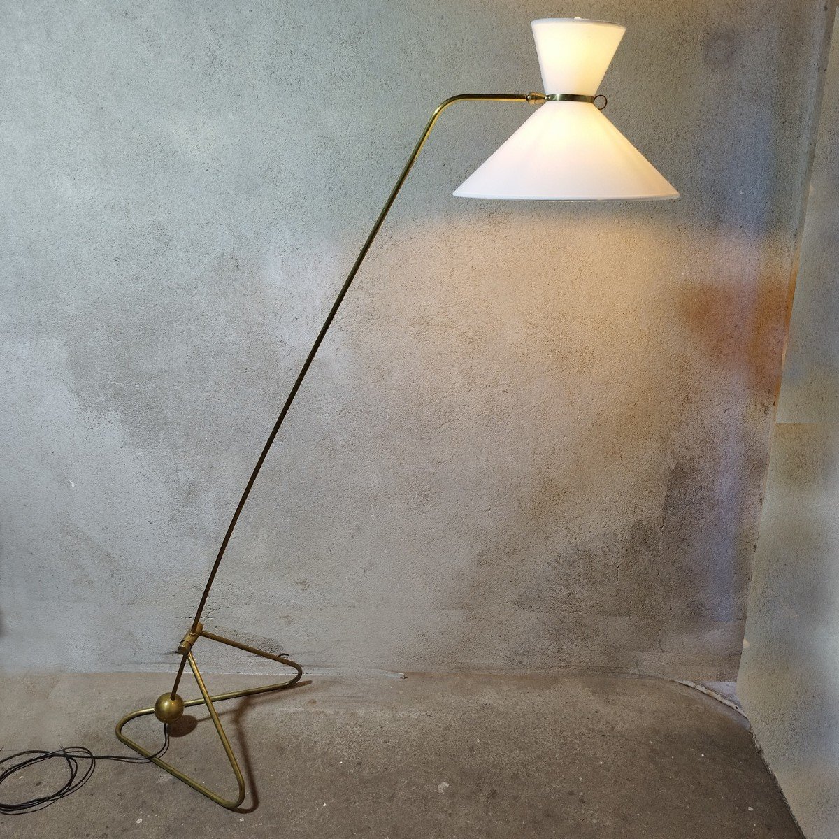Proantic: Grande Lampe ėpoque 60/70 Design Vintage Lampadaire Luminai