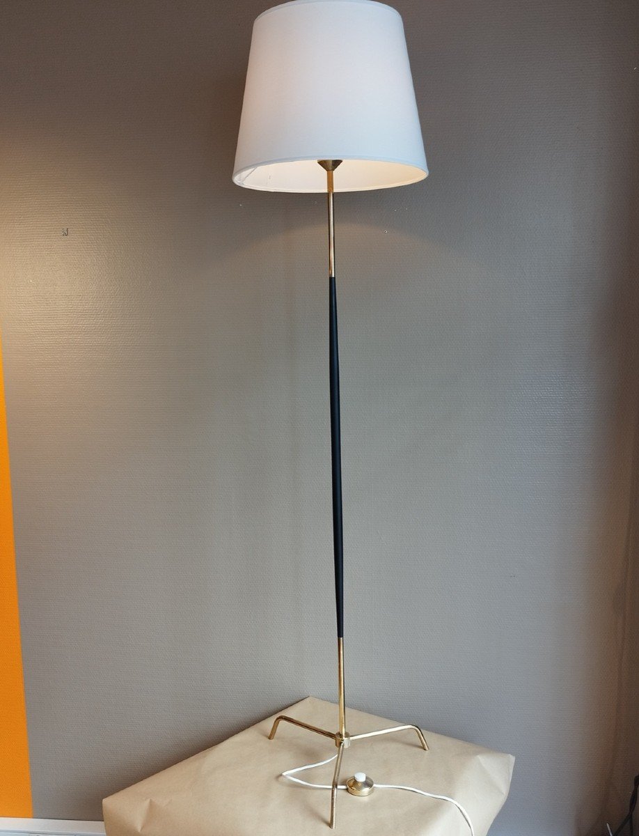 Brass And Metal Floor Lamp, 1970