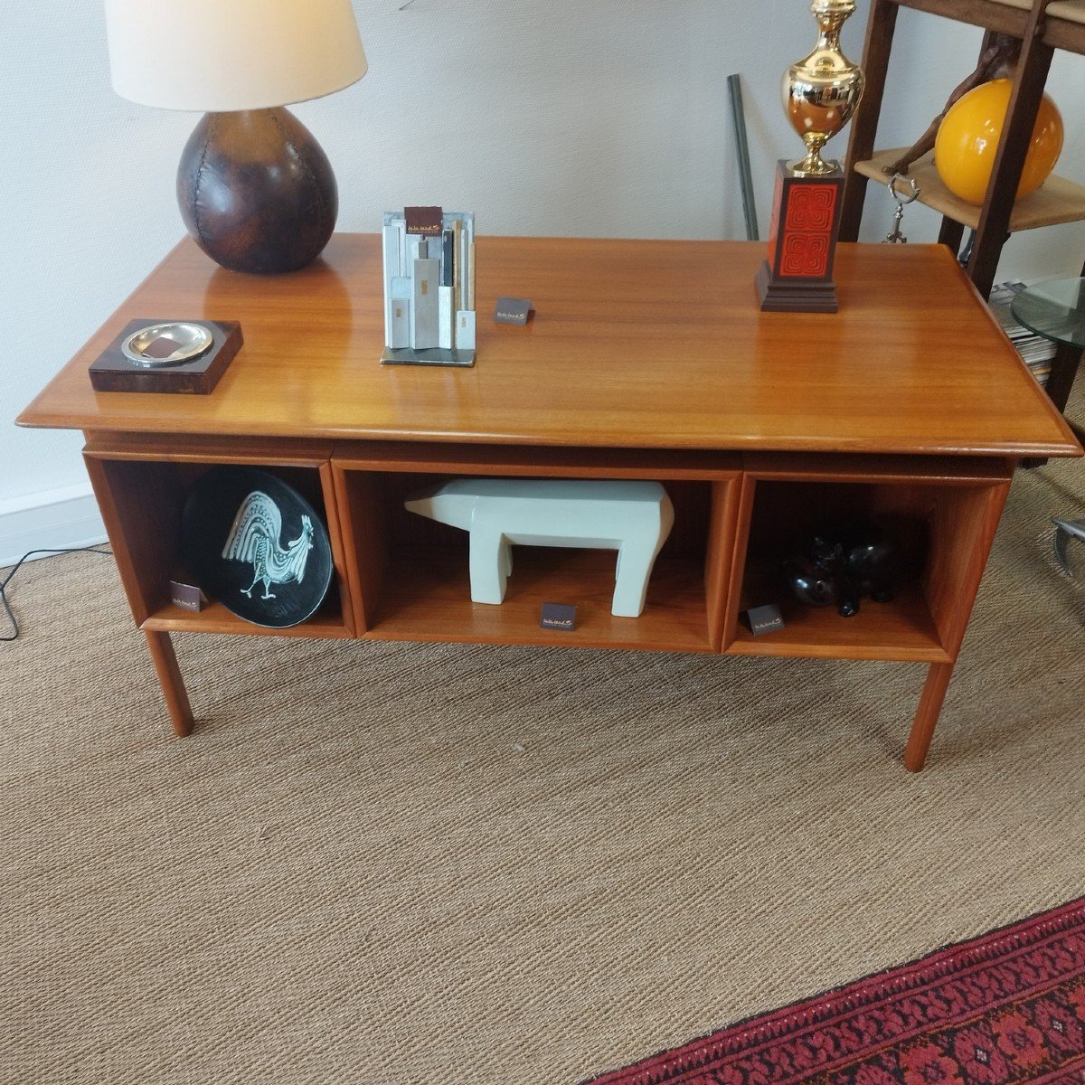 Double-sided Teak Desk By Arne Vodder, Sibast Editions, Denmark Circa 1960-photo-5