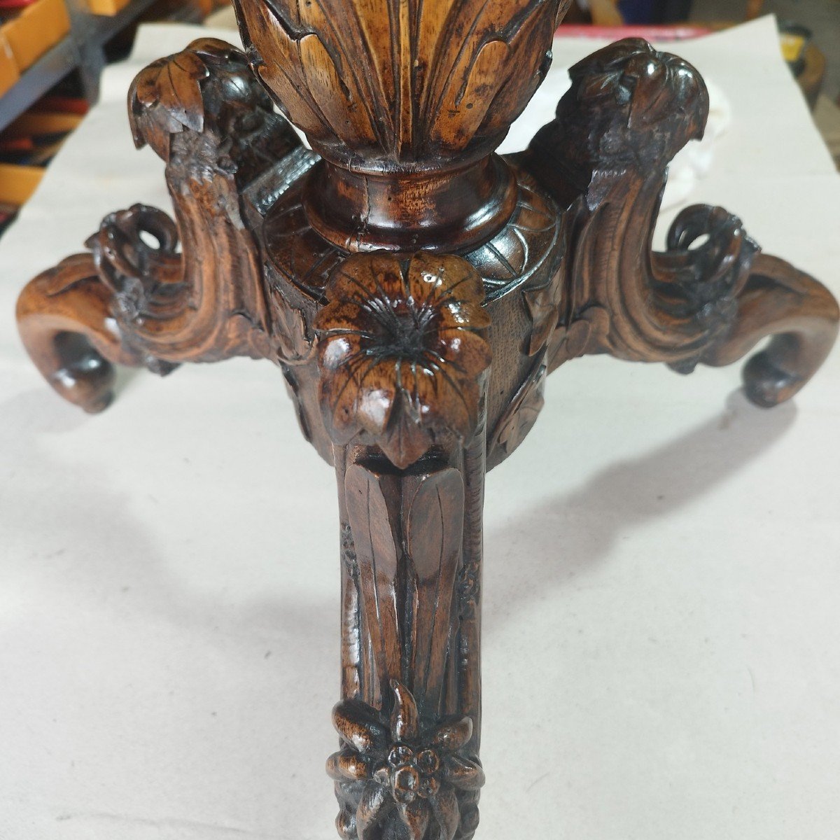 Black Forest Pedestal Table From Brienz, Switzerland 19th Century-photo-5