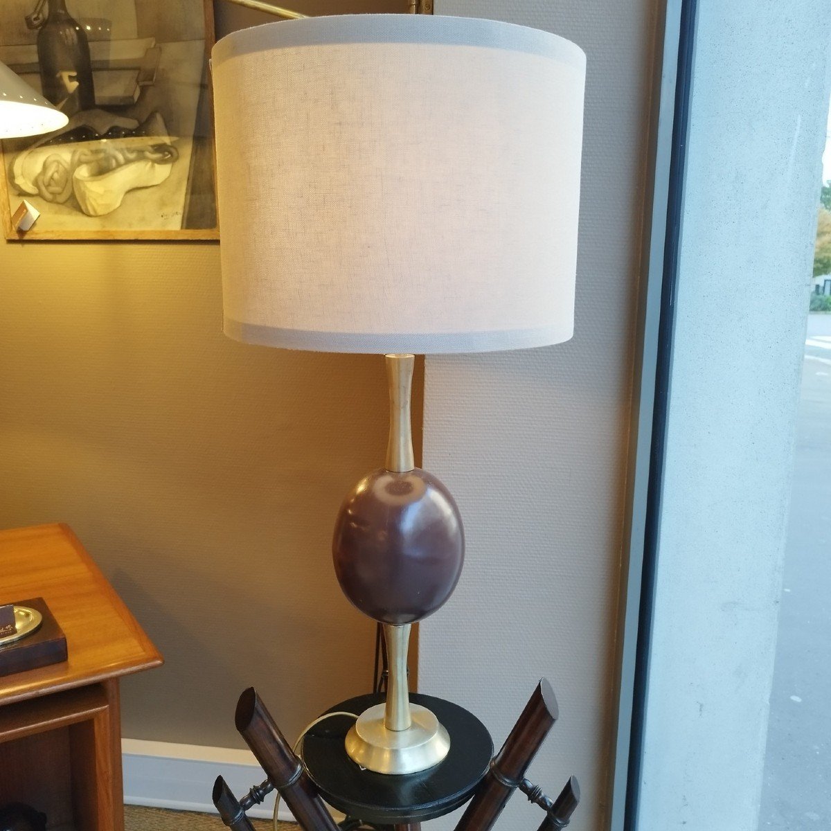 Bronze And Ceramic Lamp-photo-2