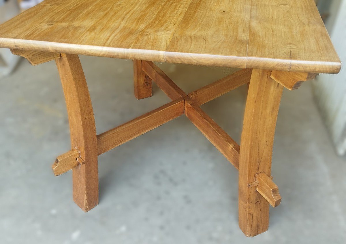 Table De Salle à Manger En Orme Massif, 1970-photo-3