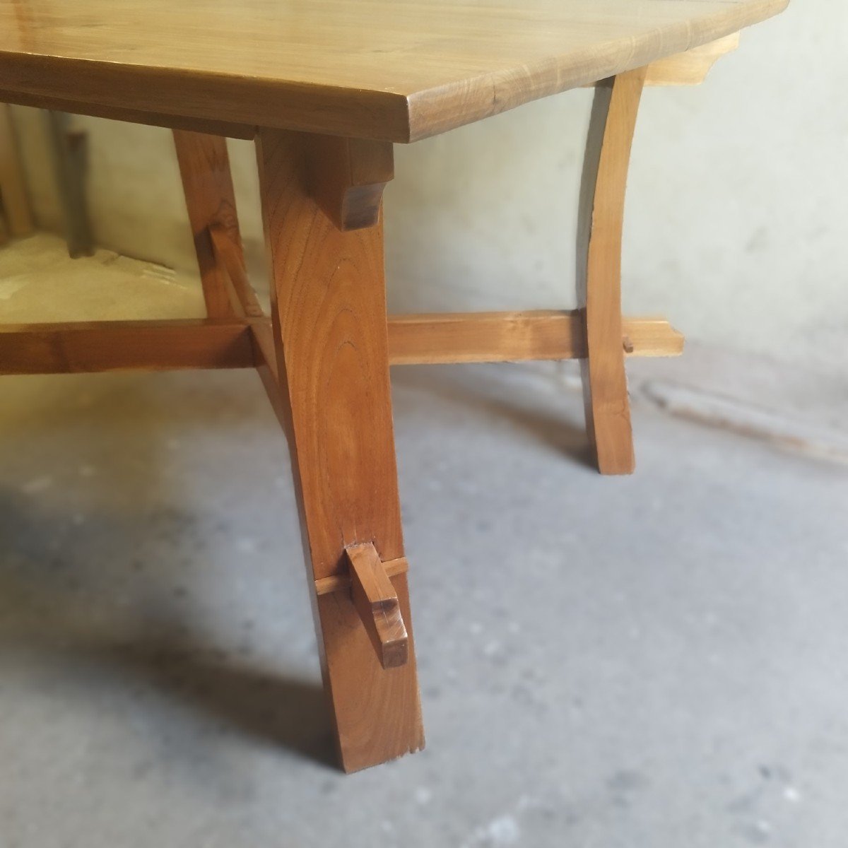 Table De Salle à Manger En Orme Massif, 1970-photo-2