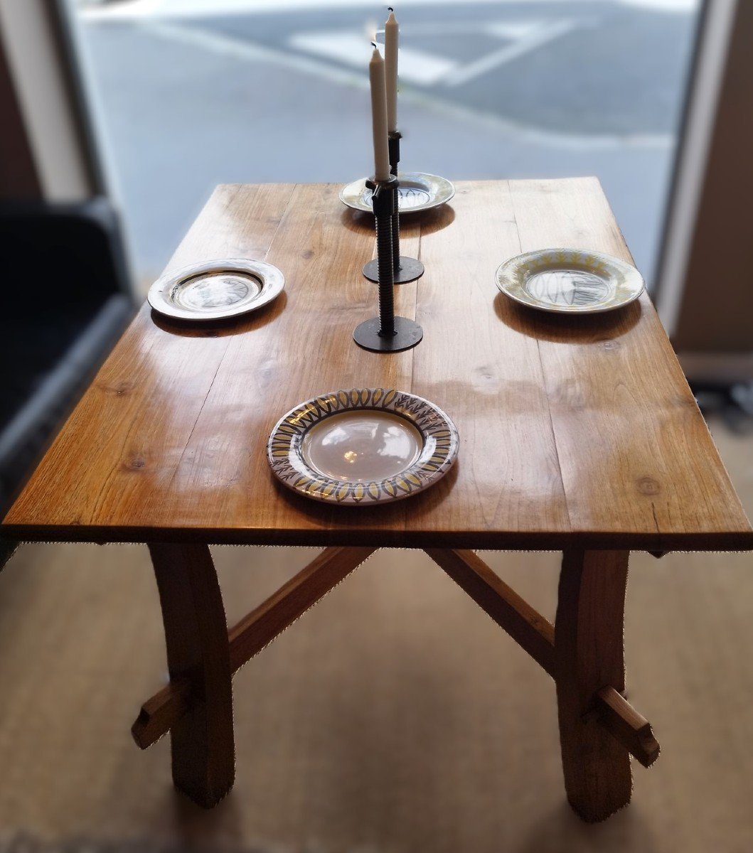 Table De Salle à Manger En Orme Massif, 1970-photo-2