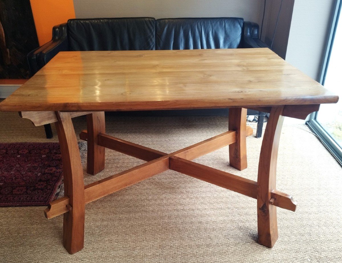 Table De Salle à Manger En Orme Massif, 1970