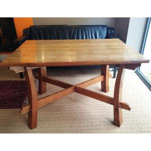 Table De Salle à Manger En Orme Massif, 1970