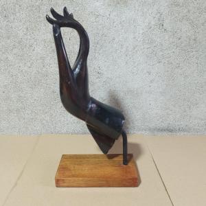 Bronze Buddha Hand On Wooden Base