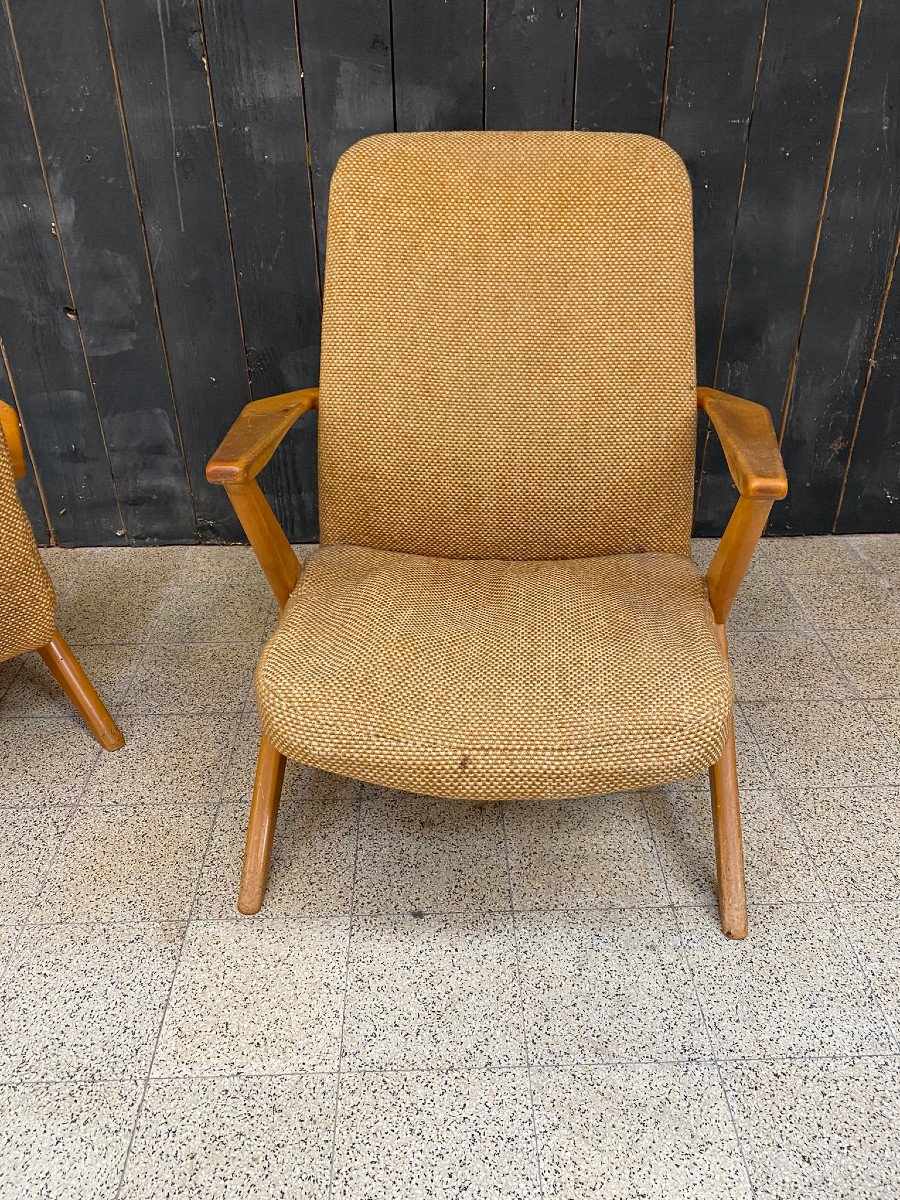 3 Fauteuils Cees Braakman , Edition Pastoe Circa 1950/1960-photo-8