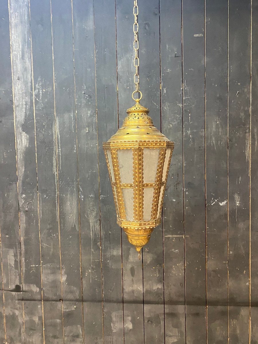 Lanterne Flamande En Cuivre, époque 18ème , -photo-2