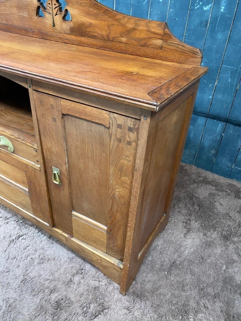 Léon Jallot (1874-1967) Art Nouveau Period Buffet In Oak-photo-4