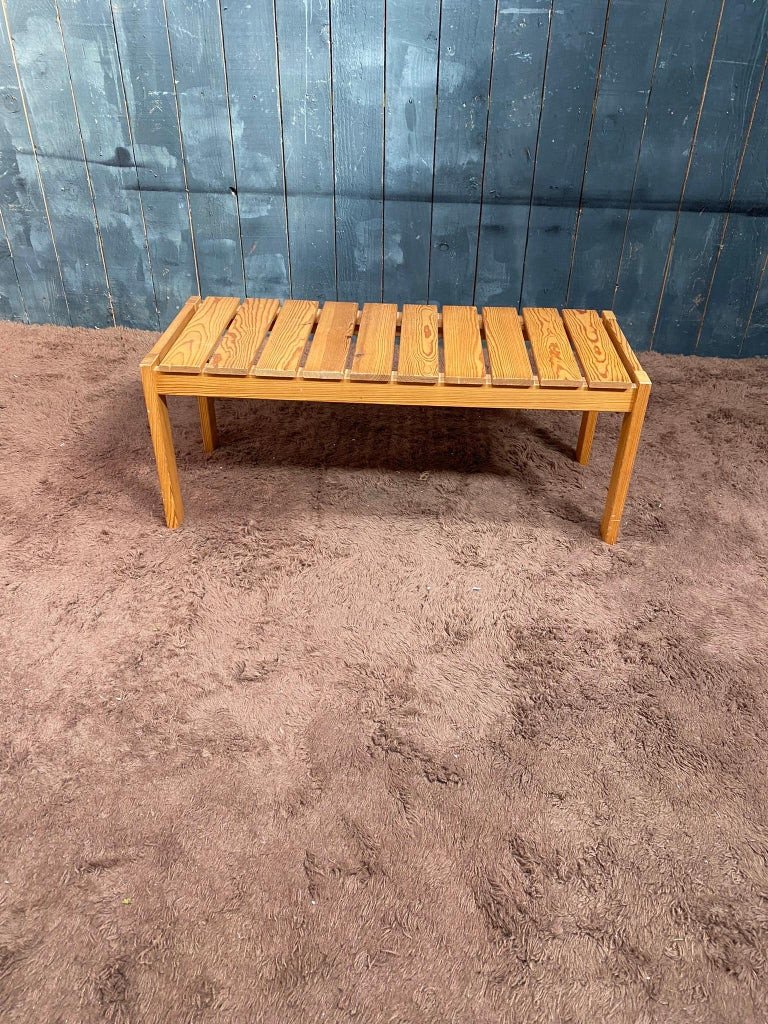 2 Side Tables In Pine, Style Of Charlotte Perriand "les Arcs" Circa 1950/1960-photo-3