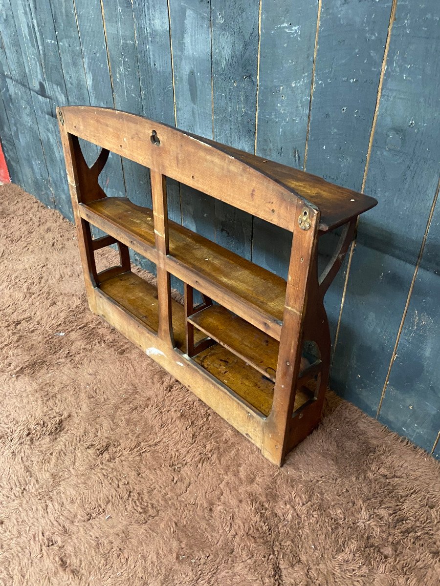 Art Nouveau Period Shelf In Stained Beech Circa 1900-photo-8