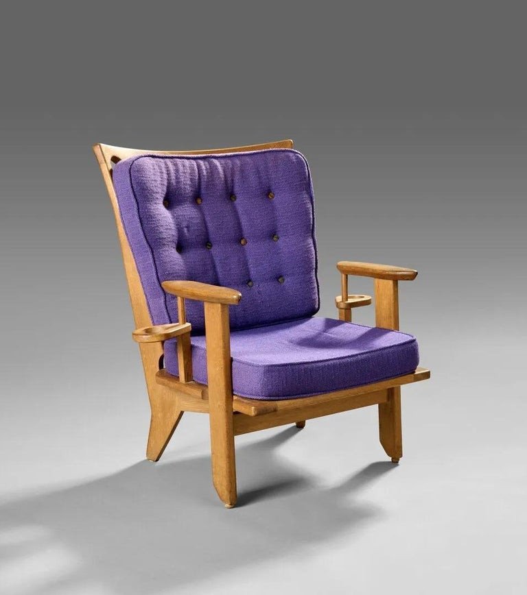 Guillerme And Chambron, Oak Armchair, Circa 1970, Your Home Edition-photo-4