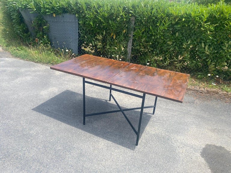 Table A Jeu, Or Table Portfolio Modernist Art Deco In Rosewood Veneer-photo-3