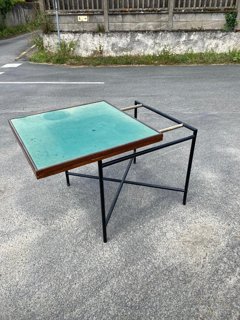 Table A Jeu, Or Table Portfolio Modernist Art Deco In Rosewood Veneer-photo-5