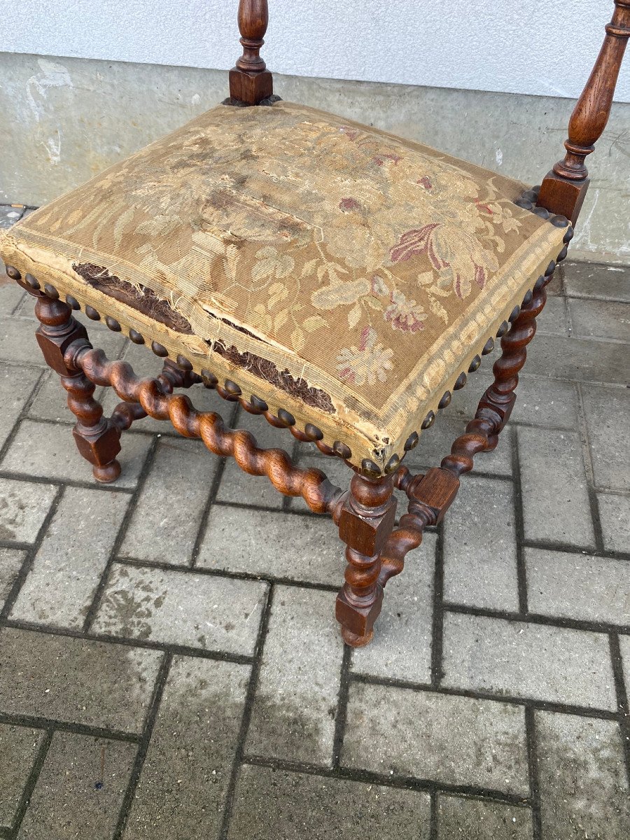 Pair Of Louis XIII Style Chairs, Circa 1900-photo-1