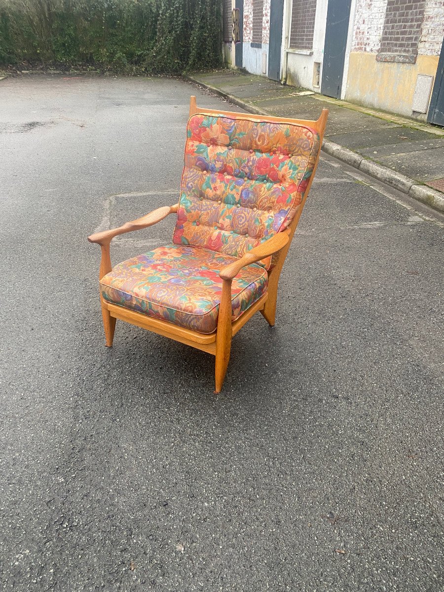 Guillerme Et Chambron, Edouard Armchair, Restored, Edition Vos Maison Circa 1970-photo-2