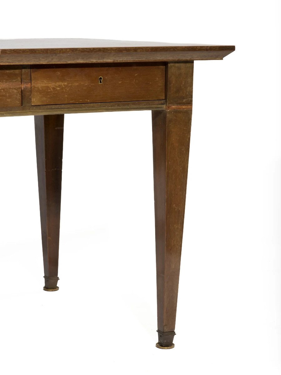 Jacques Adnet (in The Style Of) Pair Of Mahogany Desk Tables Circa 1930-photo-3