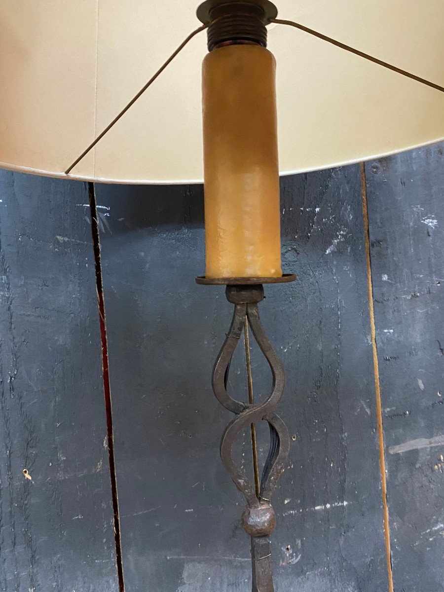 Wrought Iron Floor Lamp Circa 1950/1960-photo-2