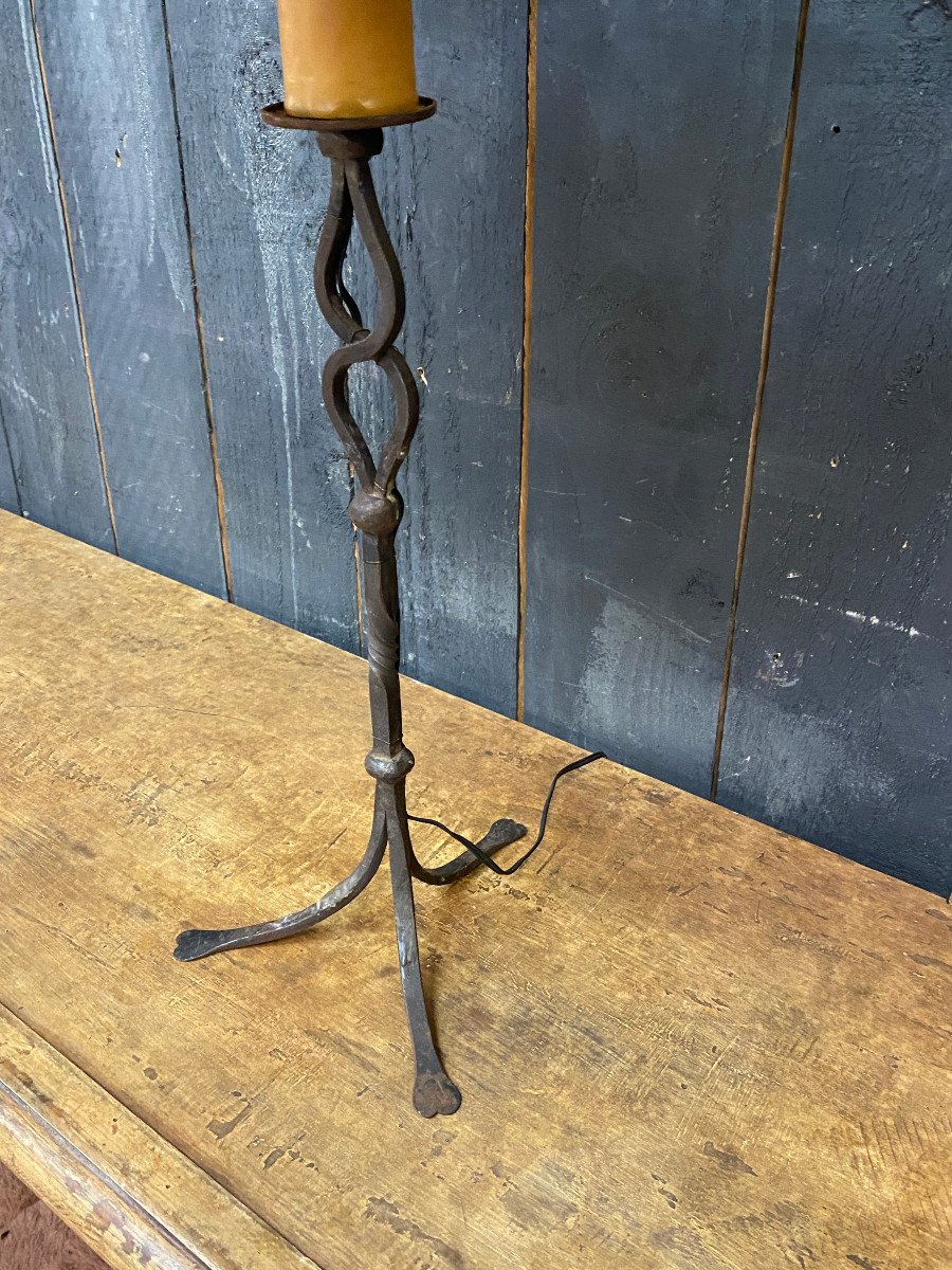 Wrought Iron Floor Lamp Circa 1950/1960-photo-4