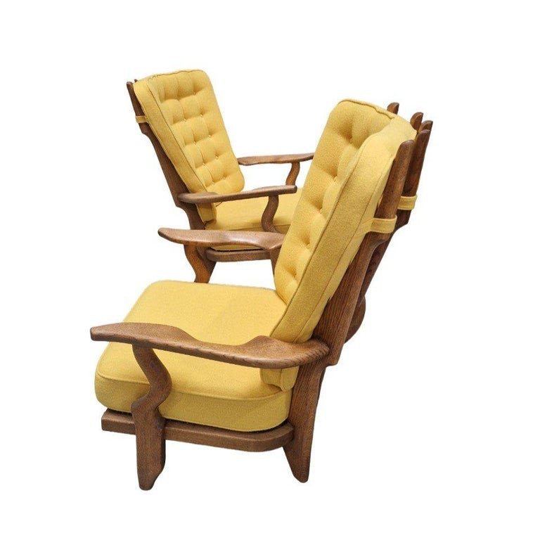 Guillerme And Chambron Rare Suite Of 4 “grand Repos” Armchairs Edition Vos Maison Circa 1970-photo-3