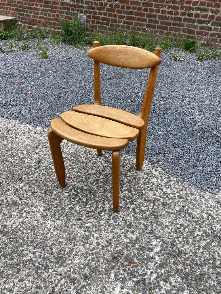 Guillerme Et Chambron Rare Suite Of 10 “thierry” Chairs Edition Vos Maison Circa 1970-photo-3