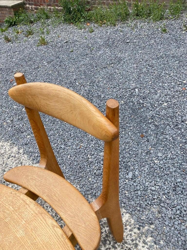 Guillerme Et Chambron Rare Suite Of 10 “thierry” Chairs Edition Vos Maison Circa 1970-photo-4