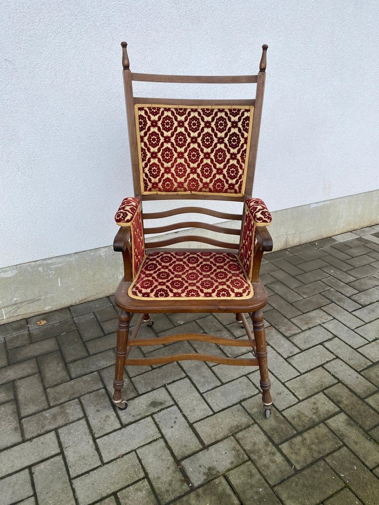 Original Fauteuil 1900  en bois fruitier-photo-2