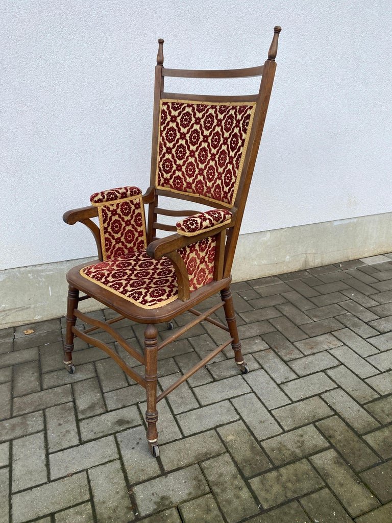 Original Fauteuil 1900  en bois fruitier-photo-2