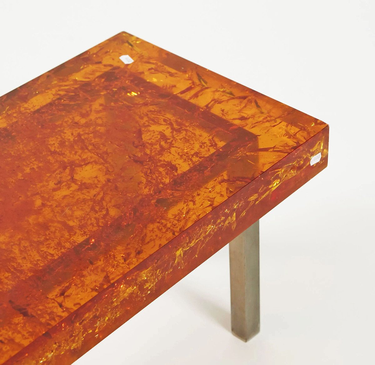 Marie-claude De Fouquières (born 1937) Rare Fractal Resin Table Circa 1970-photo-2