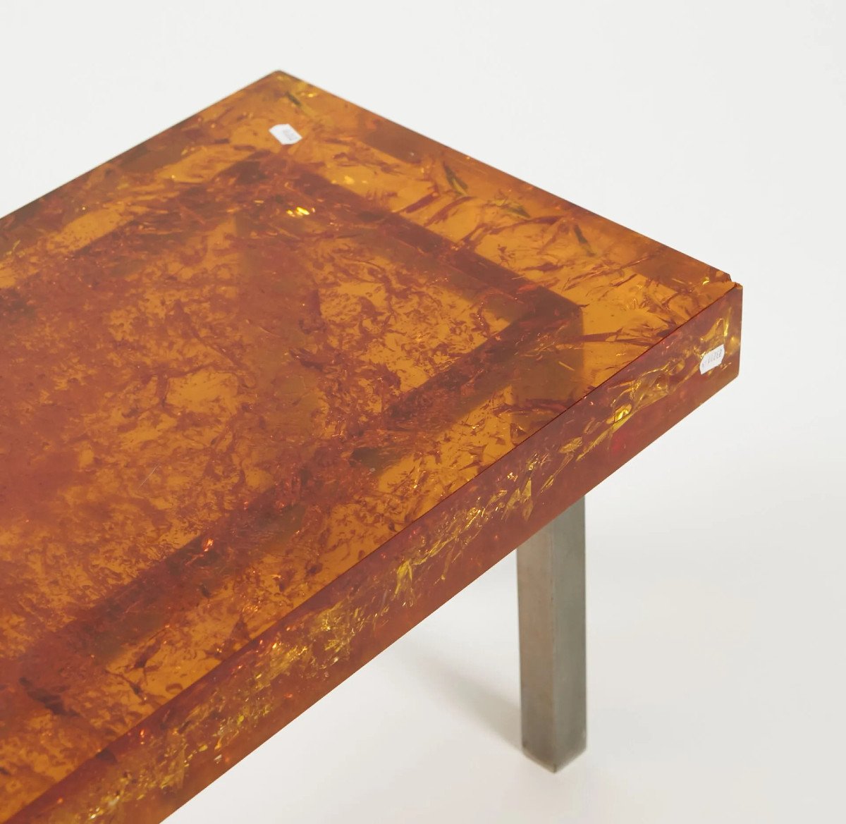 Marie-claude De Fouquières (born 1937) Rare Fractal Resin Table Circa 1970-photo-2