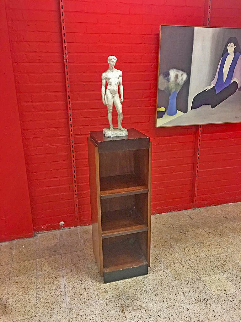 Art Deco Column/bookcase In Mahogany And Macassar Circa 1930