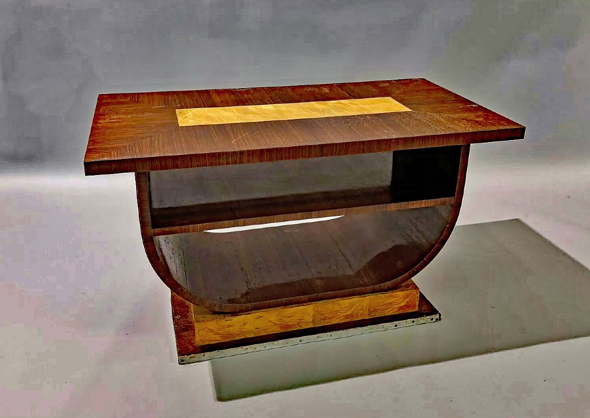 Art Deco Rosewood And Maple Gueridon, Circa 1930-photo-2