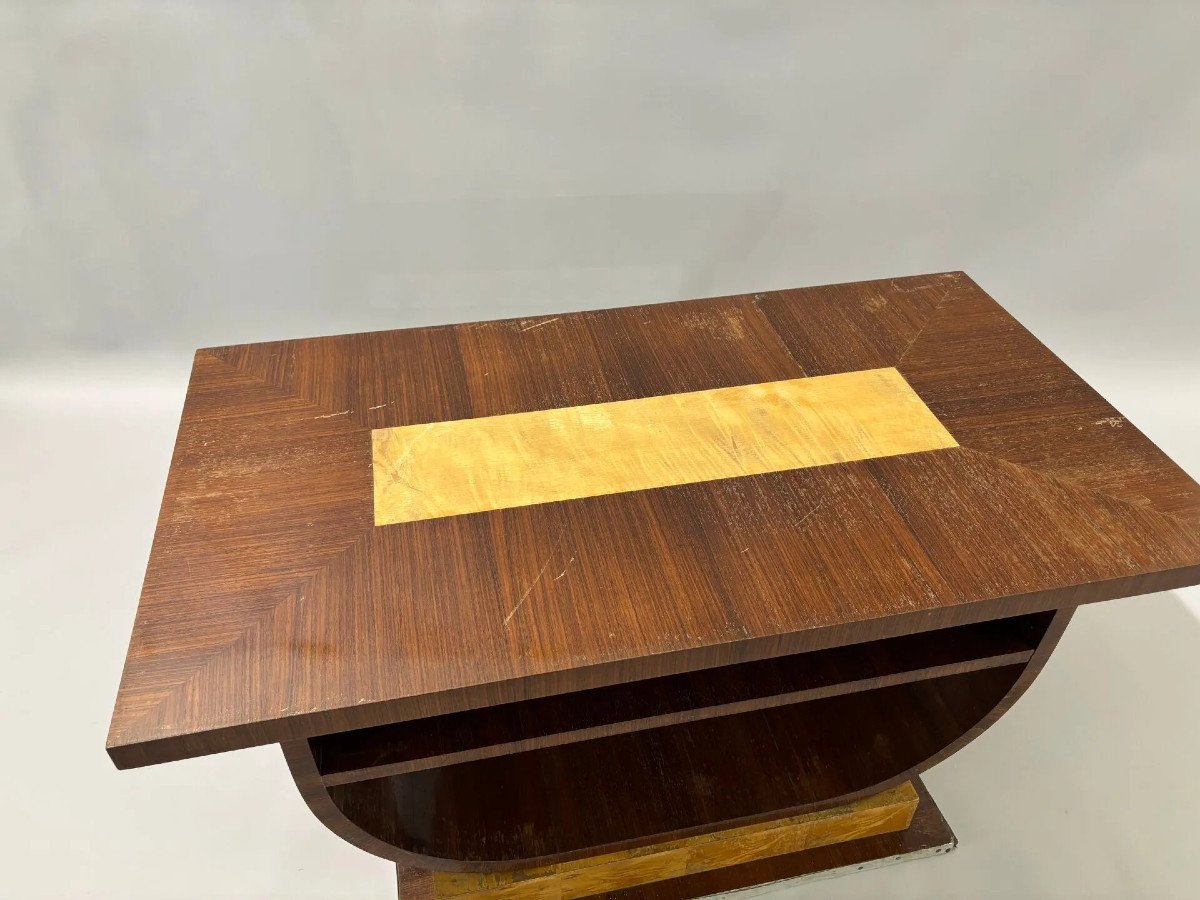 Art Deco Rosewood And Maple Gueridon, Circa 1930-photo-4