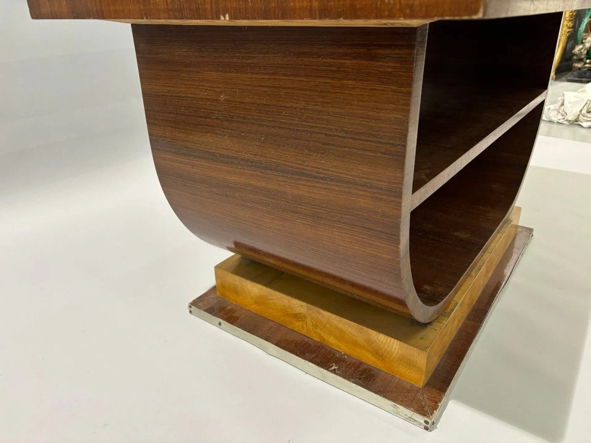 Art Deco Rosewood And Maple Gueridon, Circa 1930-photo-1