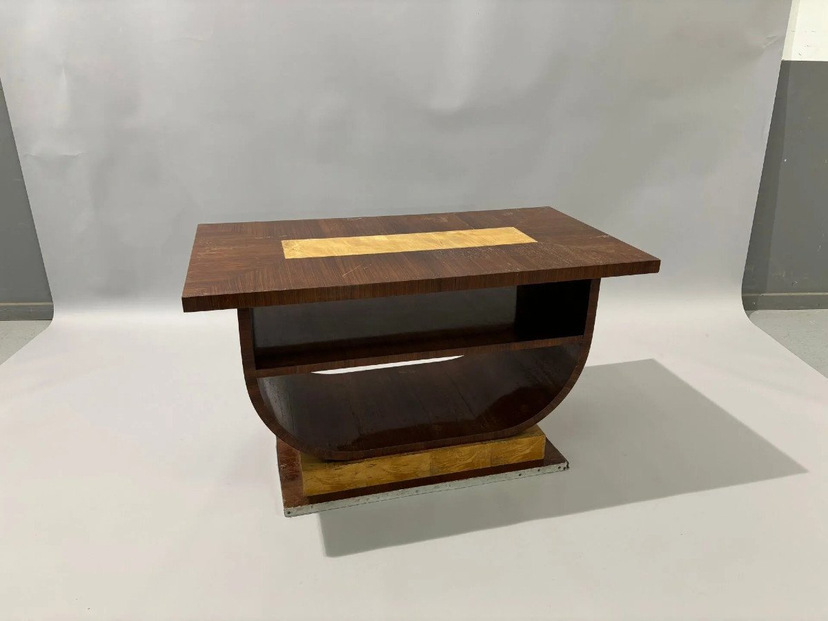 Art Deco Rosewood And Maple Gueridon, Circa 1930-photo-2