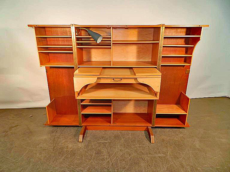  Compact Home Office Desk Interior Sycomore Circa 1950/1960-photo-4