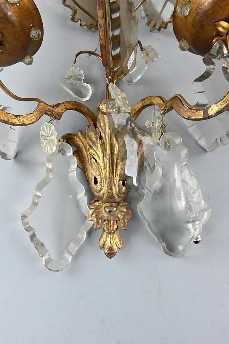 Pair Of Large Wall Lights Attributed To Maison Jansen Circa 1950-photo-4