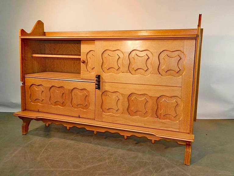 Guillerme Et Chambron, Rare "dario" Buffet Edition Your House Circa 1970-photo-5