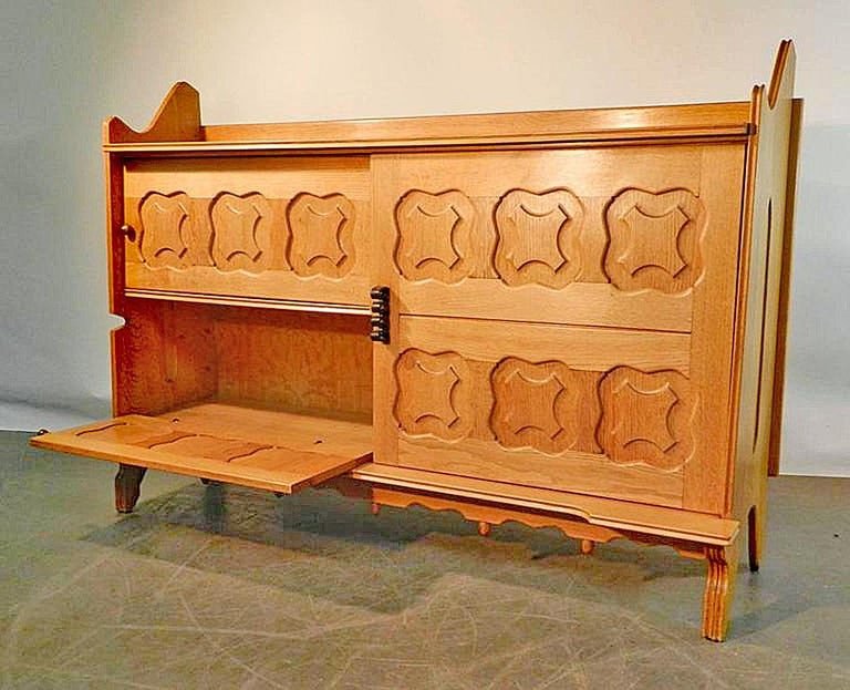 Guillerme Et Chambron, Rare "dario" Buffet Edition Your House Circa 1970-photo-6