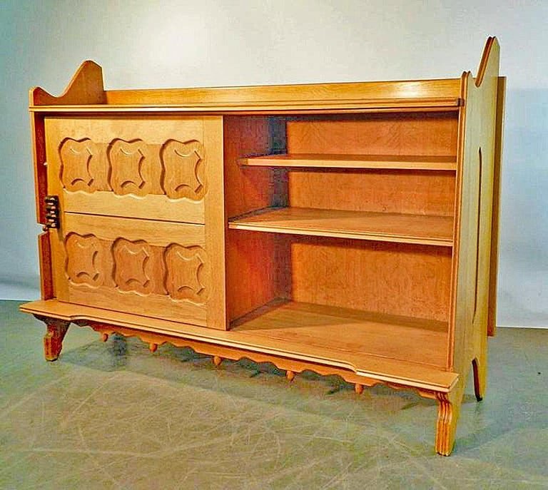 Guillerme Et Chambron, Rare "dario" Buffet Edition Your House Circa 1970-photo-7