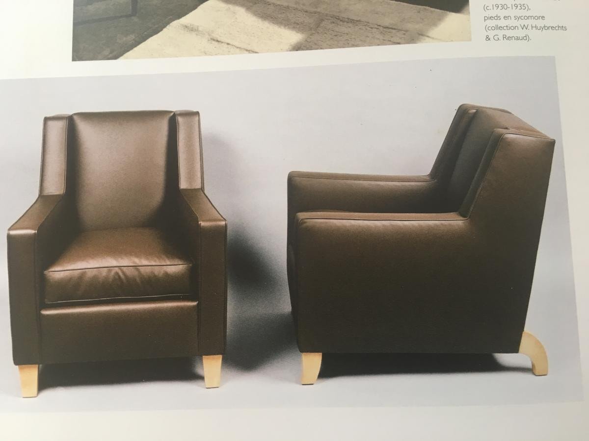  André Domin And Marcel Genevrière. 4 Art Deco Armchairs, For Maison Dominique Circa 1930-photo-2