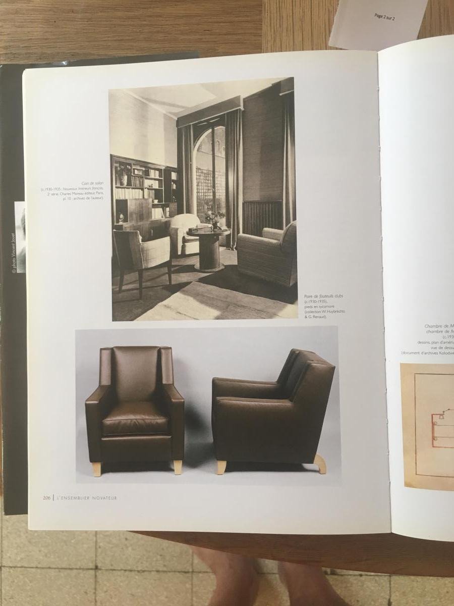  André Domin And Marcel Genevrière. 4 Art Deco Armchairs, For Maison Dominique Circa 1930-photo-3