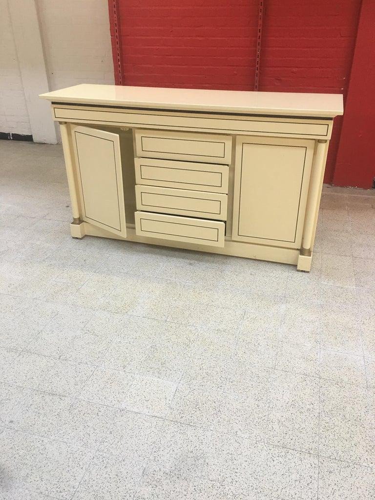 Maison Jean Charles, Buffet Neoclassic En Bois Laqué   Circa 1970-photo-2