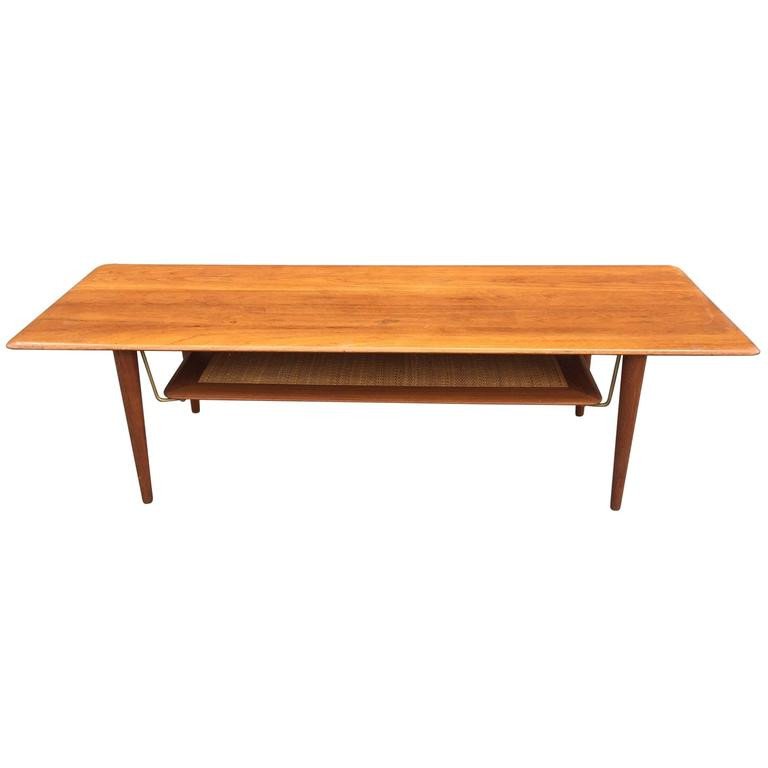 Peter Hvidt Large Teak Living Room Table Denmark Circa 1950 -photo-1