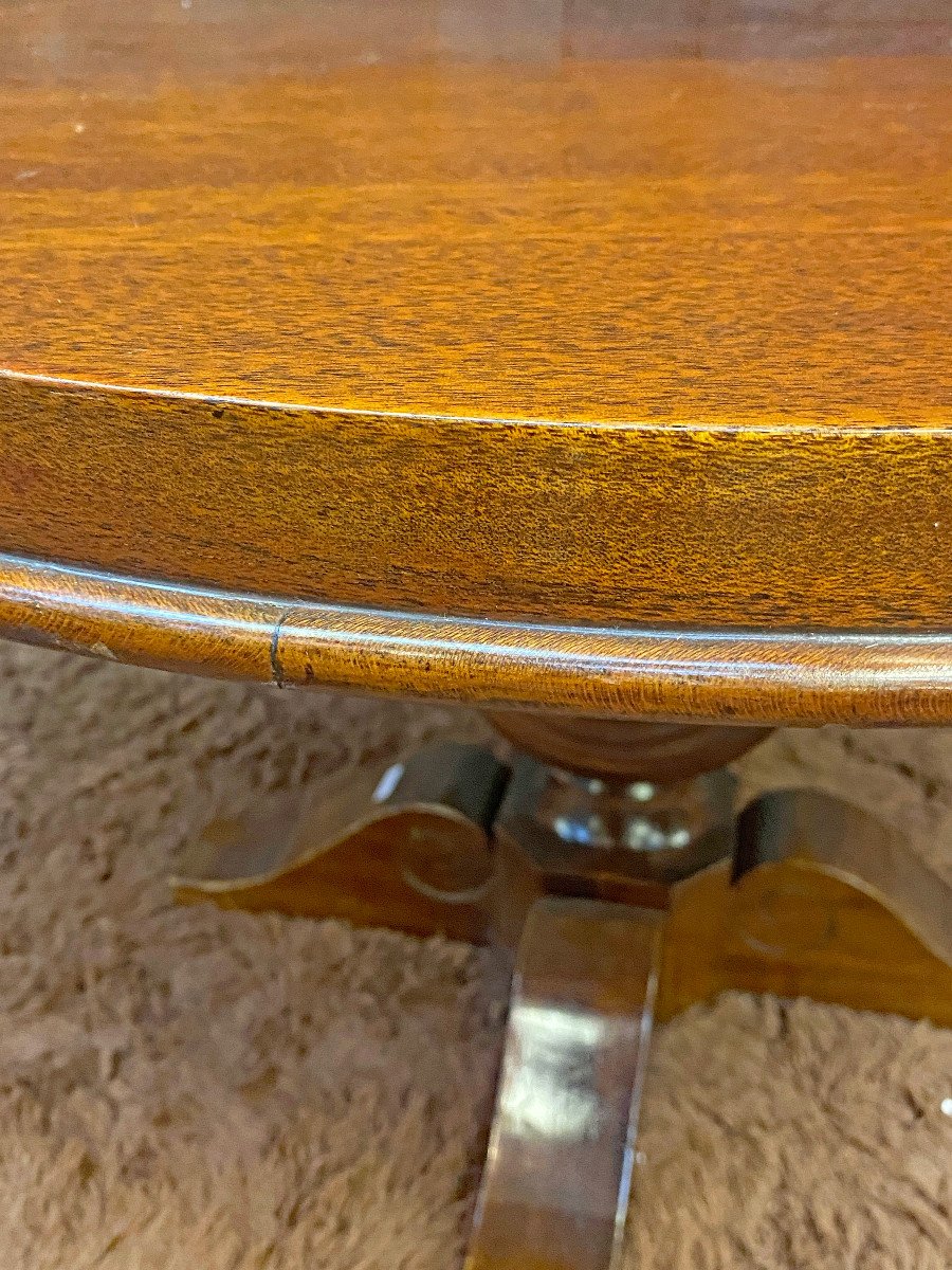 Art Deco Gueridon In Varnished Mahogany Circa 1940/1950-photo-4