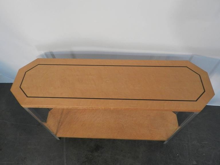 Console 1970 En Placage De Bouleau Et Perpex -photo-1