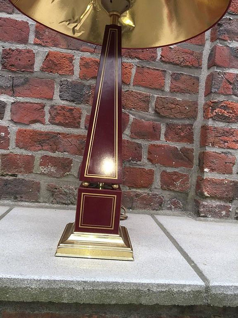 Pair Of "obelisk" Lamps In Lacquered Wood Circa 1970-photo-4