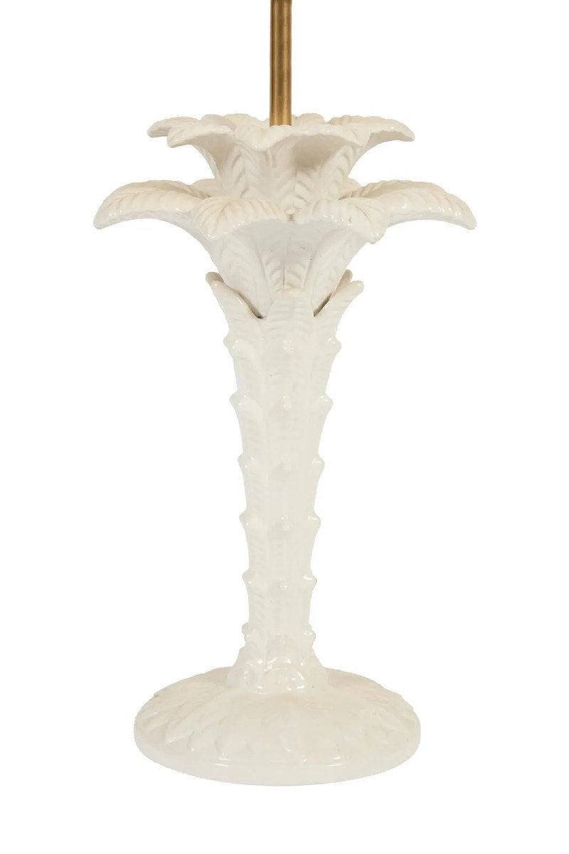 In The Style Of Tommaso Barbi. Palm Tree Shaped Ceramic Table Lamp Circa 1970-photo-4