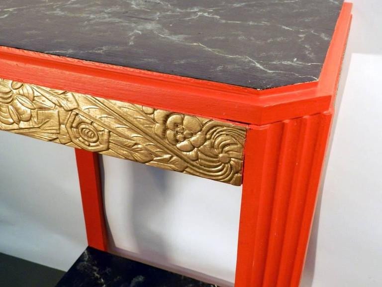 Pair Of Art Deco Painted Wood Console Tables Circa 1930-photo-2